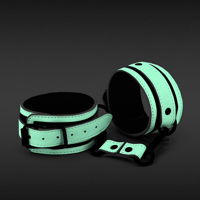 GLO: Bondage Ankle Cuffs - Green