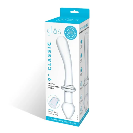 Glas - 9" Classic Curved Dual-Ended Dildo