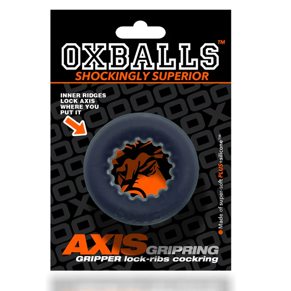 Oxballs - Axis Inner Ribbed Griphold Cockring Black