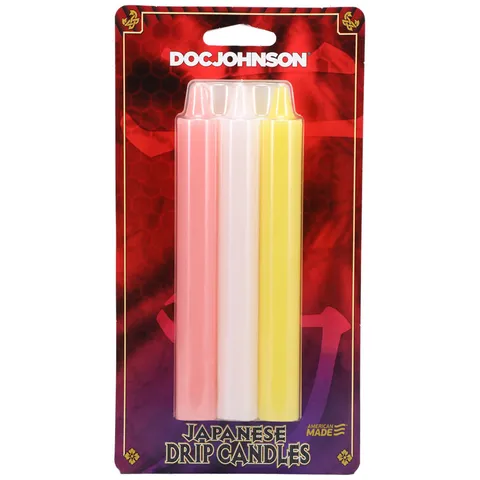 Doc Johnson: Japanese Drip Candles - Pink White Yellow