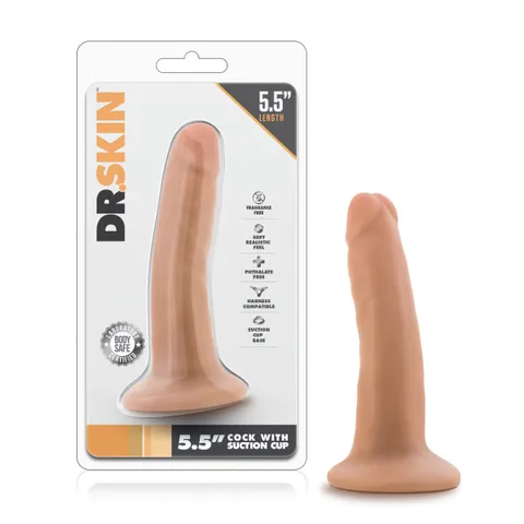Dr. Skin - Cock with Suction Cup - 5.5" - Flesh