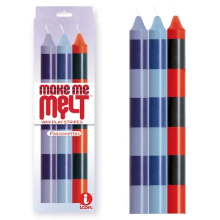 Make Me Melt - Drip Candle Purple, Blue, Red 3pk