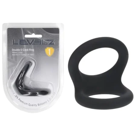Levelz: Double O Silicone Cock Ring - L - Black