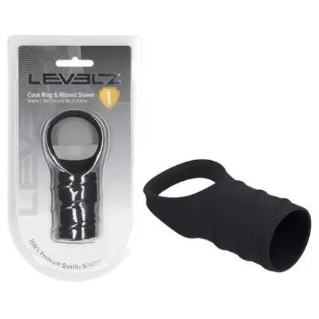 Levelz: Silicone Cock Ring & Ribbed Sleeve