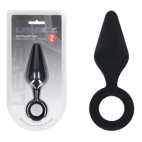 Levelz: Silicone Anal Plug with Loop - Large
