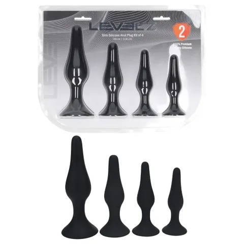 Levelz: Slim Silicone Anal Plug Kit of 4