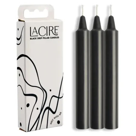 LaCire: Drip Pillar Candles - Black