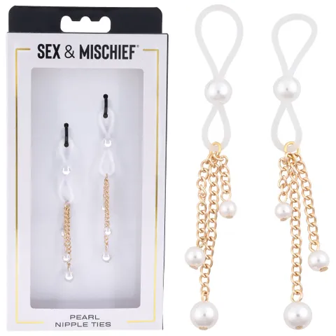 S&M: Pearl Nipple Ties