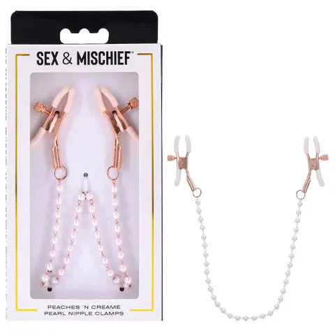 S&M: Peaches N CreaMe Pearl Nipple Clamps