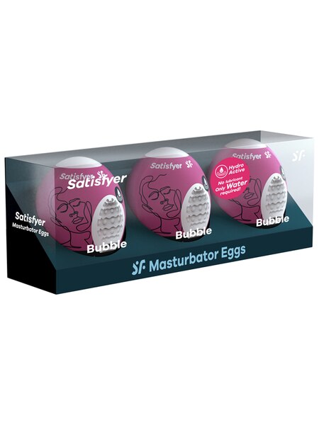 Satisfyer: Masturbator Eggs 3 Pack Bubble