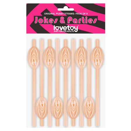 Beige Skin Tones Pussy Straws - Pack of 9