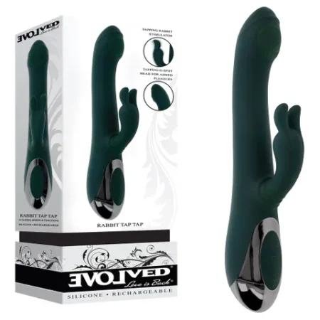 Evolved: Rabbit Tap Tap Rabbit Vibrator Green