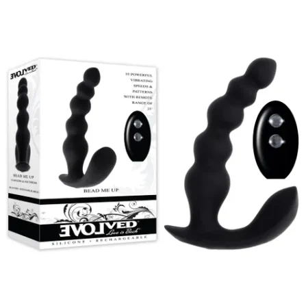 Evolved: Bead Me Up Vibrating Anal Beads Black