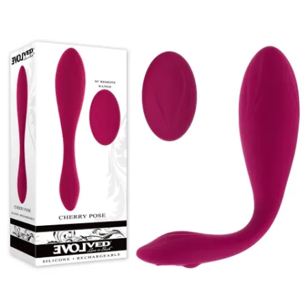 Evolved: Cherry Pose Rechargeable Flexible & Posable Vibrator with Remote