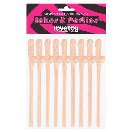 Jokes and Parties Original Flesh Willy Straws 8 Pack
