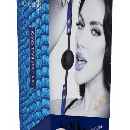 Ouch! Florence Collection Silicone Ball Gag Blue