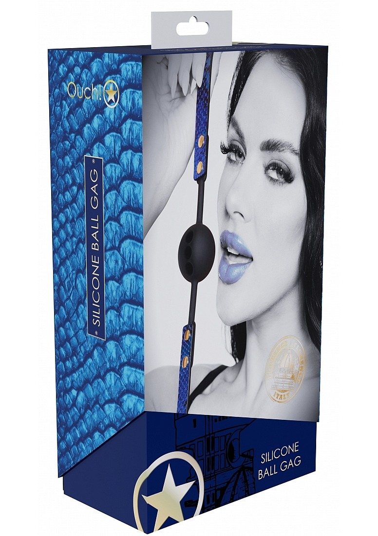 Ouch! Florence Collection Silicone Ball Gag Blue