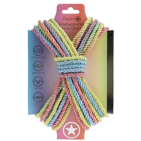 Ouch! Bondage Rope 10m Multi-Colour 1