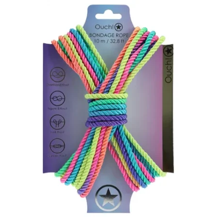 Ouch! Bondage Rope 10m Multi-Colour 2