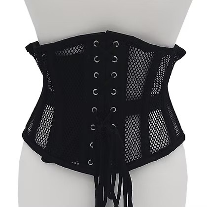Rouge: Mesh Corset Black S/M
