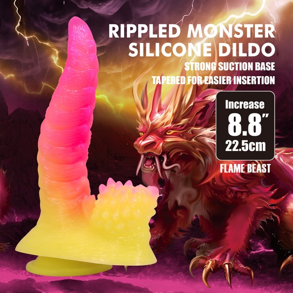 Power Monsters: Flame Beast 8.8" Pink/Yellow