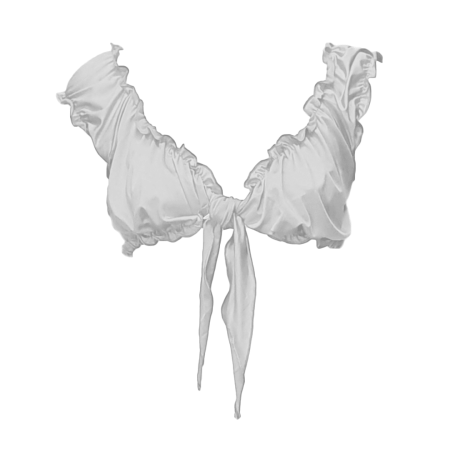 Love in Leather: Tie Front Top White One Size