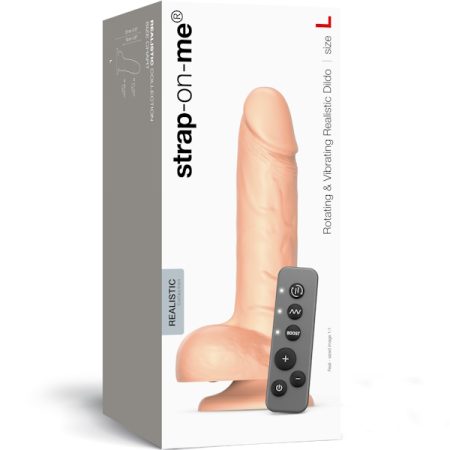 Strap-On-Me: Rotating and Vibrating Realistic Dildo Vanilla L