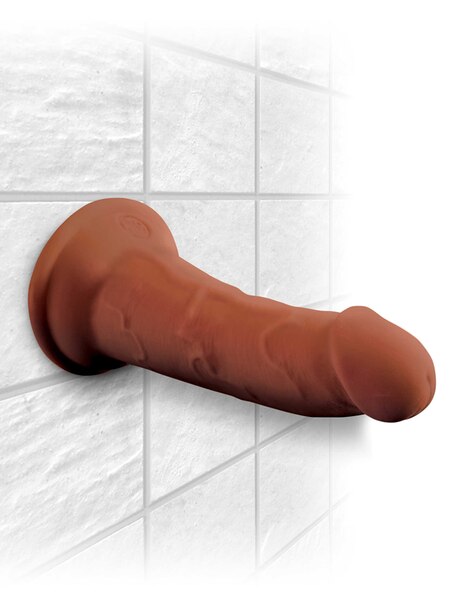 King Cock: Plus 6" Triple Density Cock Brown - Image 4