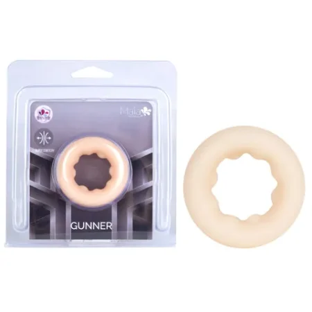 Maia: Gunner Silicone Stretchy Cock Ring Vanilla