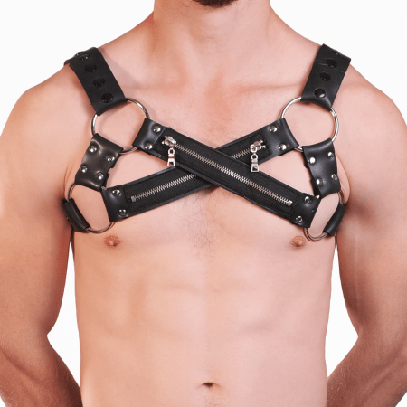 Love In Leather: Men's Neoprene Zipper Brace