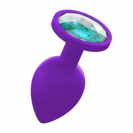 Love in Leather: Silicone Butt Plug (Purple, M)