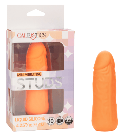 Calexotics: Mini Vibrating Studs® Orange 4.25"