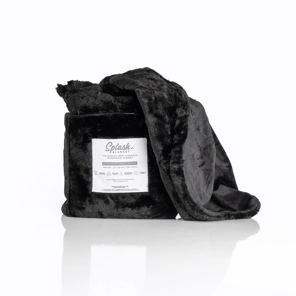 Splash Blanket: Furlush Splash Blanket Medium (Black)