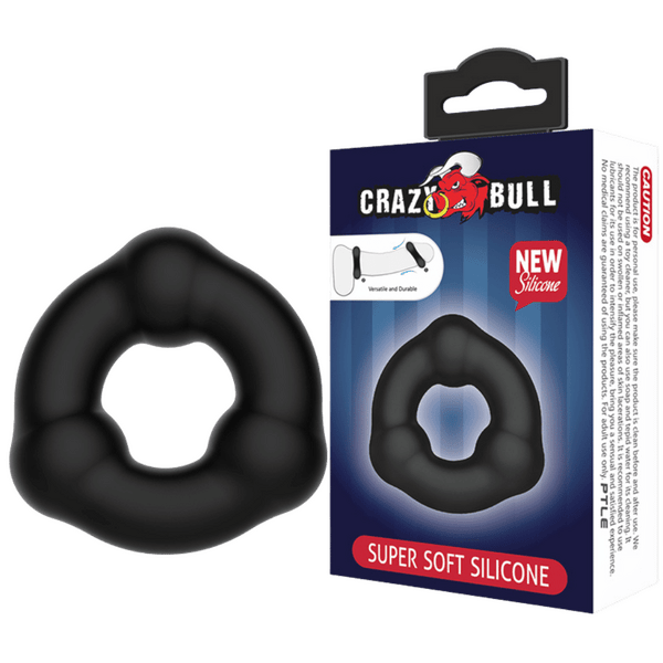 Crazy Bull: Super Soft Silicone Cockring Boven No.7