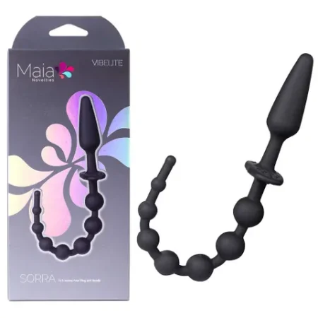 Maia: Sorra Anal Plug with Beads Black