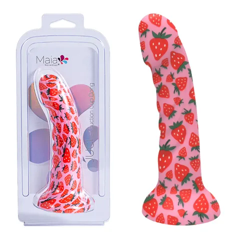 Maia: Wowie Dildo Strawberry 17.8cm Red/Pink