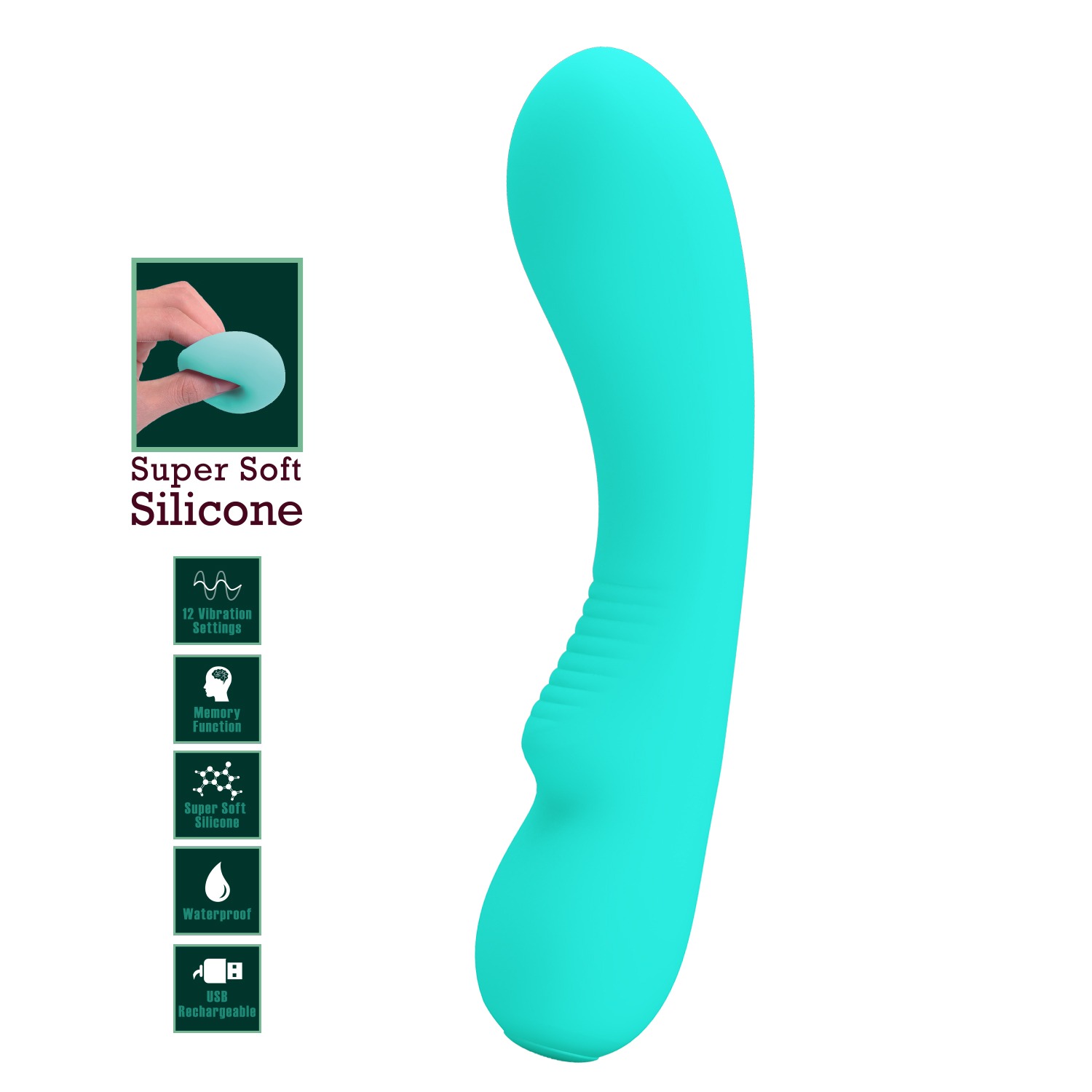 Pretty Love: Matt Rechargeable Vibe Green - Image 2