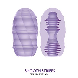 Pretty Love: Cupid-X Masturbator Egg Smooth Stripes Purple