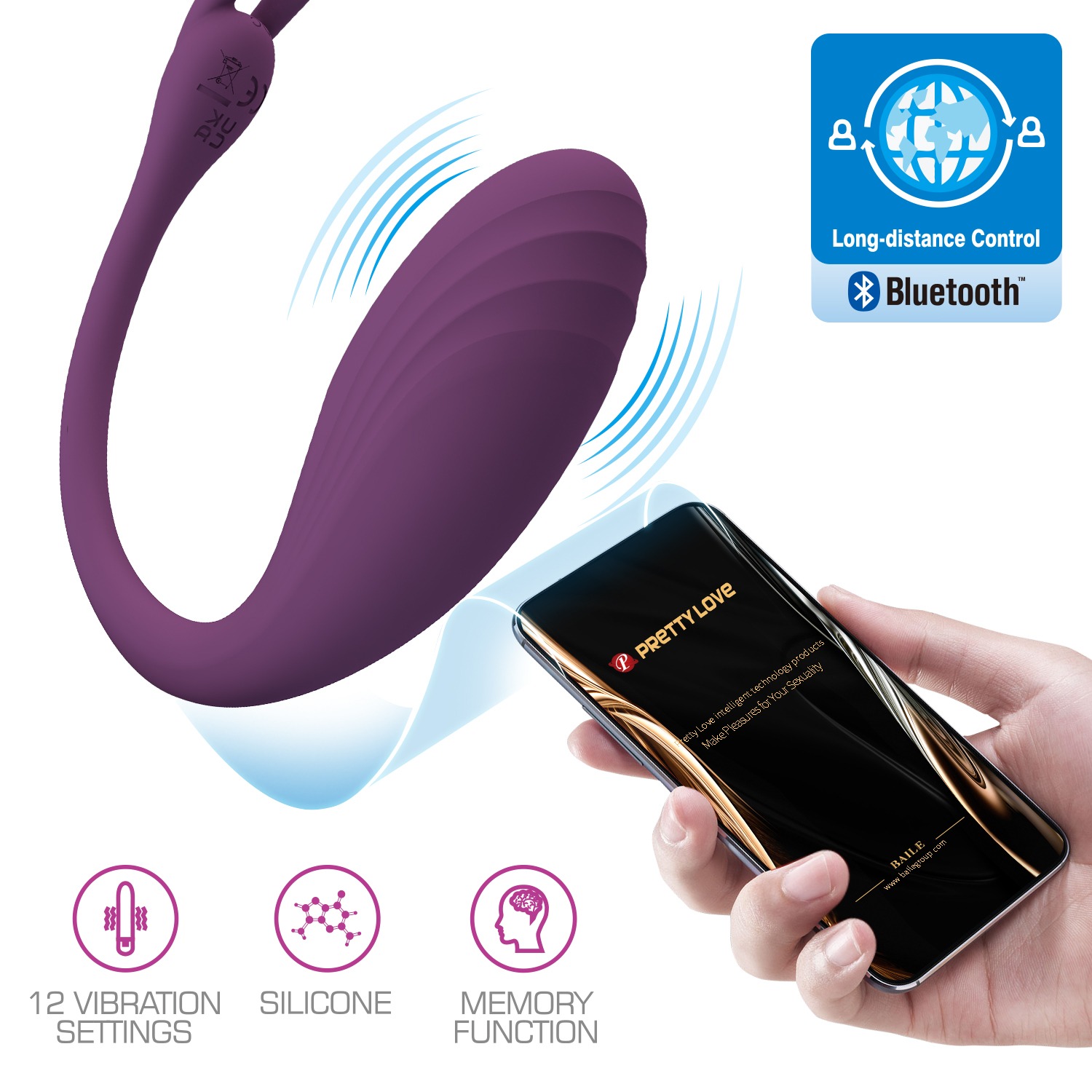 Pretty Love: Catalina Wearable Vibrator Purple - Image 2