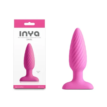 Inya: Swirl Vibrating Anal Plug Pink