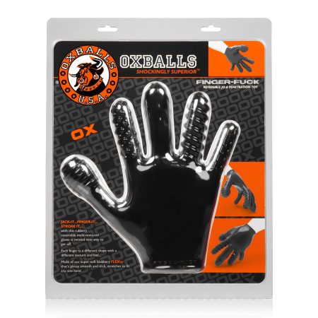 Oxballs: Finger Fuck Textured Glove Black