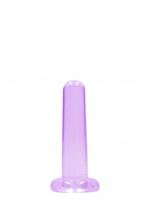 RealRock: Crystal Clear Dildo 5" Purple - Image 2