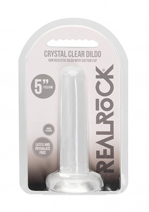 RealRock: Crystal Clear Dildo 5" Transparent