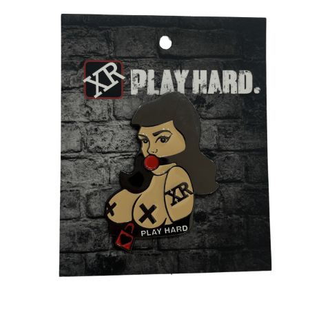 XR Play Hard: Ball Gag Girl Pin (Light tone)