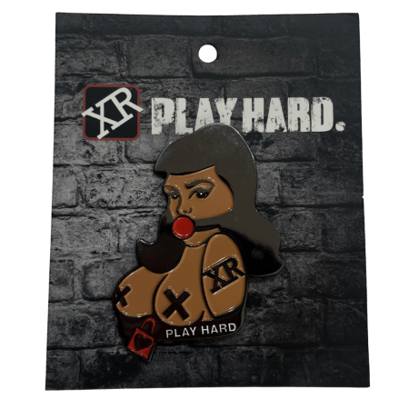 XR Play Hard: Ball Gag Girl Pin (Medium tone)