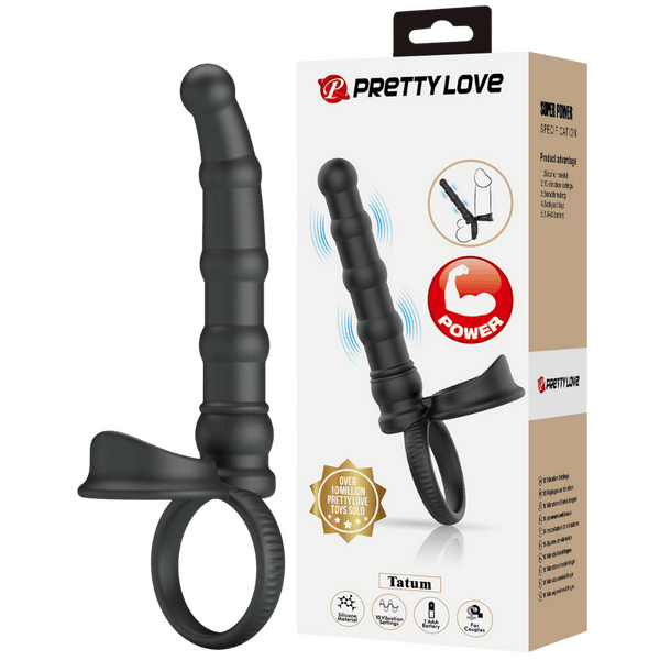Pretty Love: Tatum Cockring with Anal Probe Black