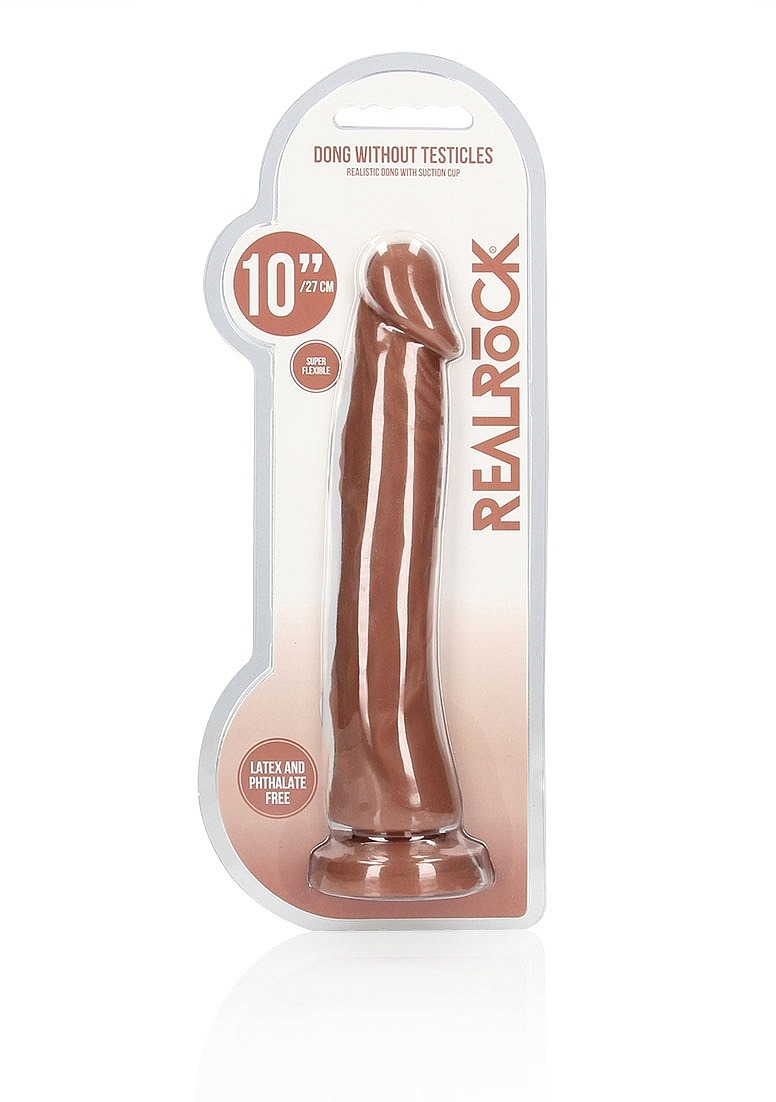 RealRock: Realistic Dildo without Balls 10" Tan