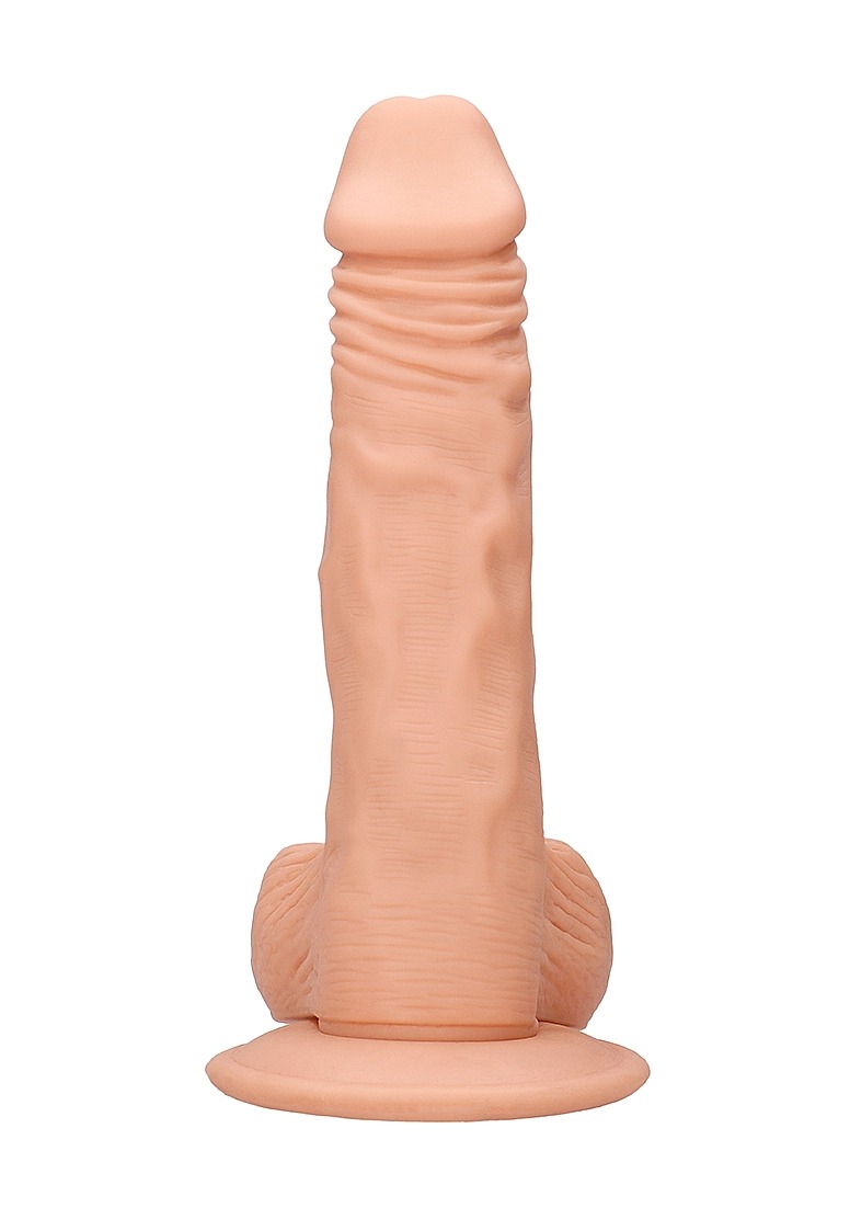RealRock: Realistic Dildo with Balls 10" Flesh - Image 2