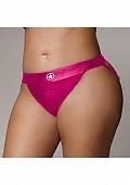 Ouch: Vibrating Strap-On Panty Harness With Open Back Pink XL/XXL