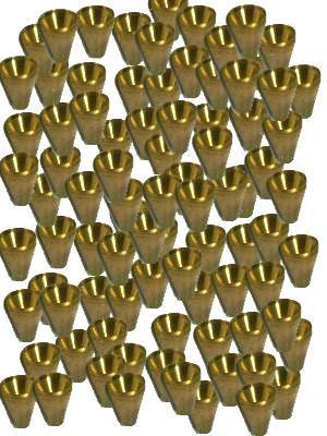 Agung: Small Brass Slip In Cone Piece